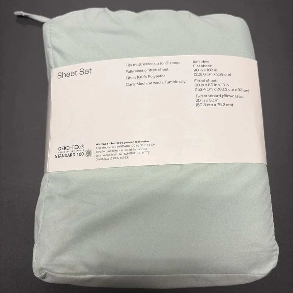 New Room Essentials Microfiber Sheet Set 4PC- (QUEEN) Stripped